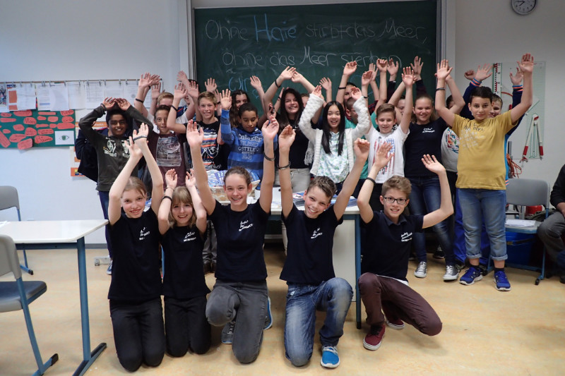 Schülerinnen und Schüler des Sharkproject Schulprogrammes